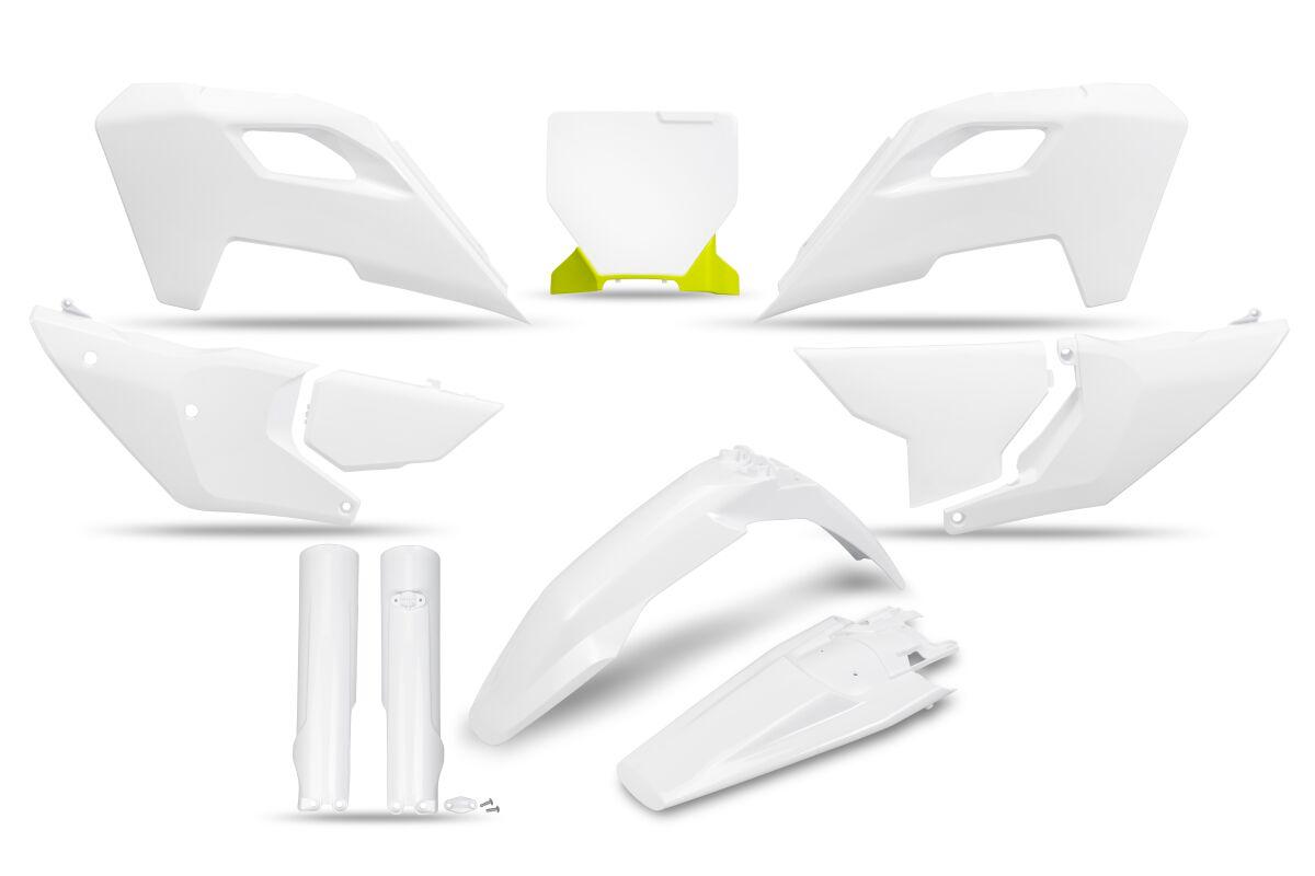 HUKIT627F@040 - UFO Plastics Kit For Husqvarna FE250 2024-2025 - White