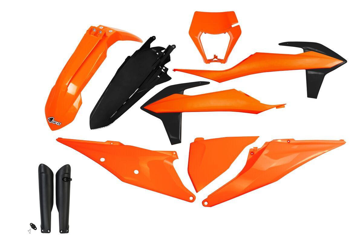 Ufo Black/Oem/Orange Ktkit527f@999 - Plastics Kit For Ktm Exc150 Tpi 2020-2023