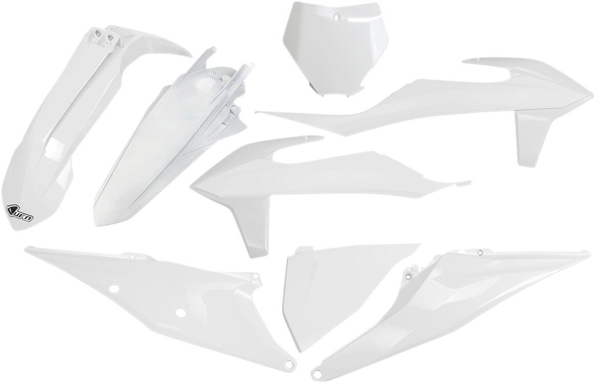 Ufo Ktm White Ktkit522f@042 - Plastics Kit For Ktm Sx125 2019-2022 - White
