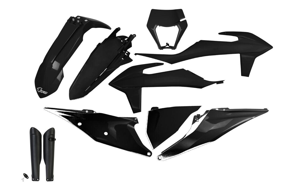 Ufo Black Ktkit527f@001 - Plastics Kit For Ktm Exc150 Tpi 2020-2023