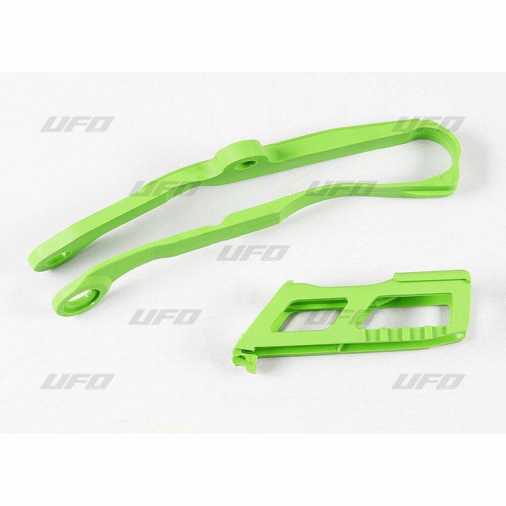 Ufo Green Ka04744@026 - Chain Guide & Chain Slider Kit For Kawasaki Kxf250 2017-2020