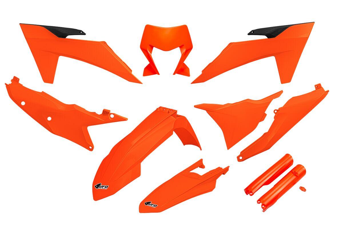 Ufo Orange Ktkit530f@Fflu - Plastics Kit For Ktm Exc150 Tbi 2024-2025 - Fluro