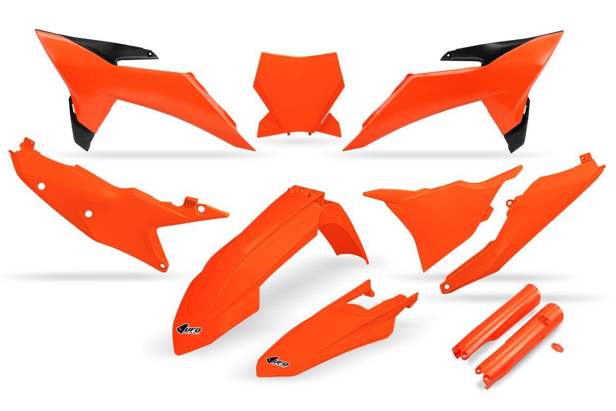 Ufo Black/Orange Ktkit532f@Fflu - Plastics Kit For Ktm Sx125 2025-2026