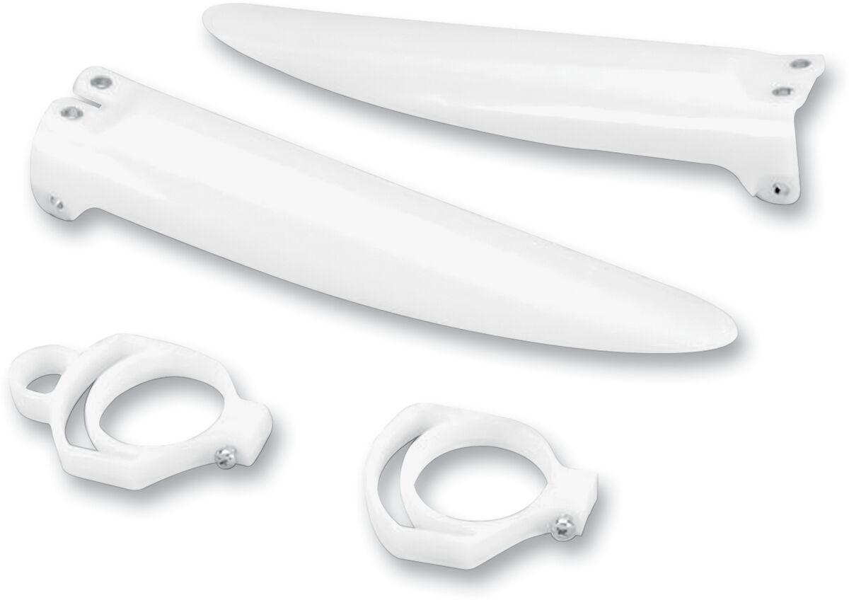 Ufo White Ka03711#280 - Fork Guards For Kawasaki Kx 85 2001-2006