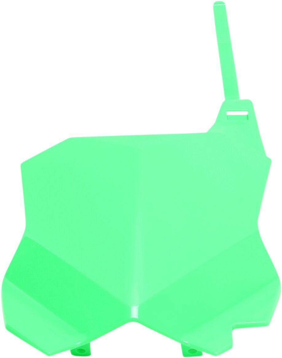 Ufo Fluorescent Green Ka04738#Aflu - Front Number Board For Kawasaki Kx250 2021-2024