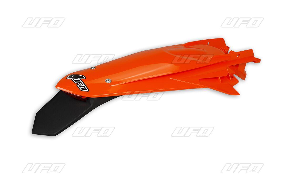 Ufo Black/Orange Kt04097#127 - Rear Fender With Light For Ktm Exc150 Tpi 2020-2023
