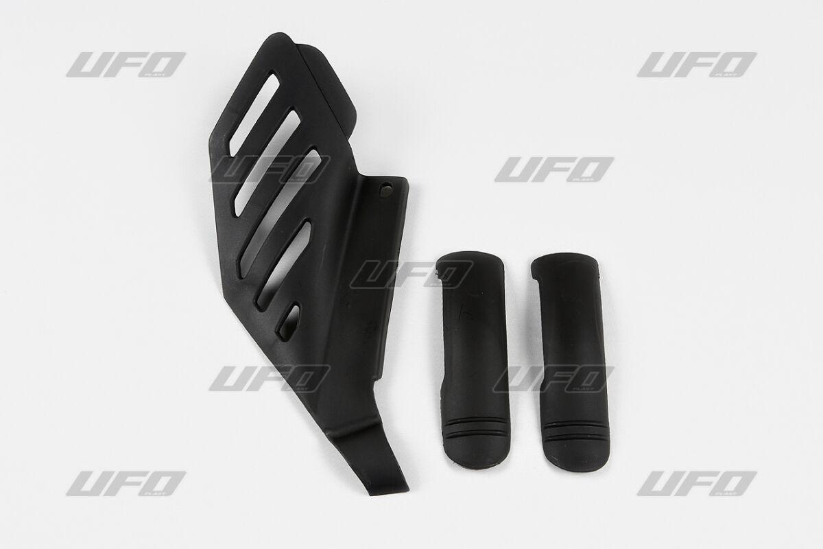 Ufo Black Kt03087#001 - Frame Guards For Ktm Exc125 2005-2007