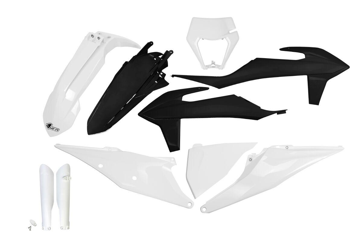 Ufo Black/White Ktkit527f@999S - Plastics Kit For Ktm Exc150 Tpi 2020-2023