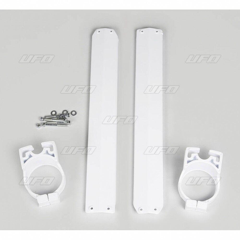 Ufo White Ya02821#046 - Fork Guards For Yamaha Yz125 1989 Front