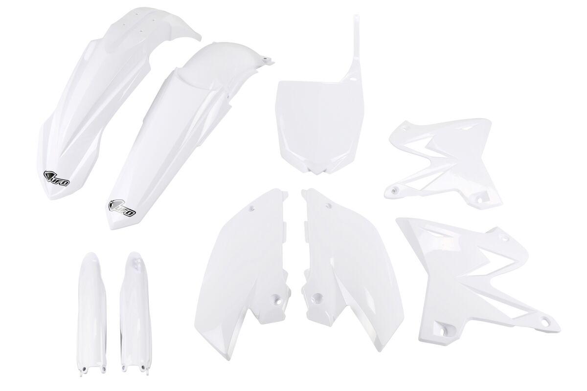 Ufo White Yakit312f@046 - Restyled Plastics Kit For Yamaha Yz125 2002-2014
