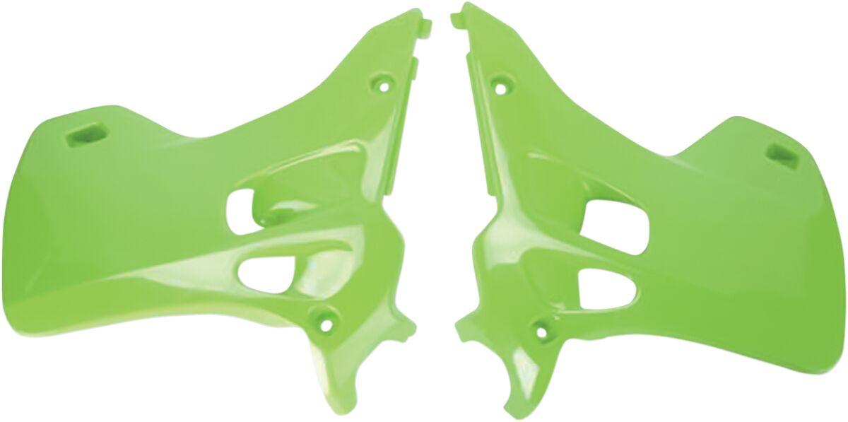 Ufo Kx Green Ka02744#026 - Radiator Scoops For Kawasaki Kx125 J 1992-1993