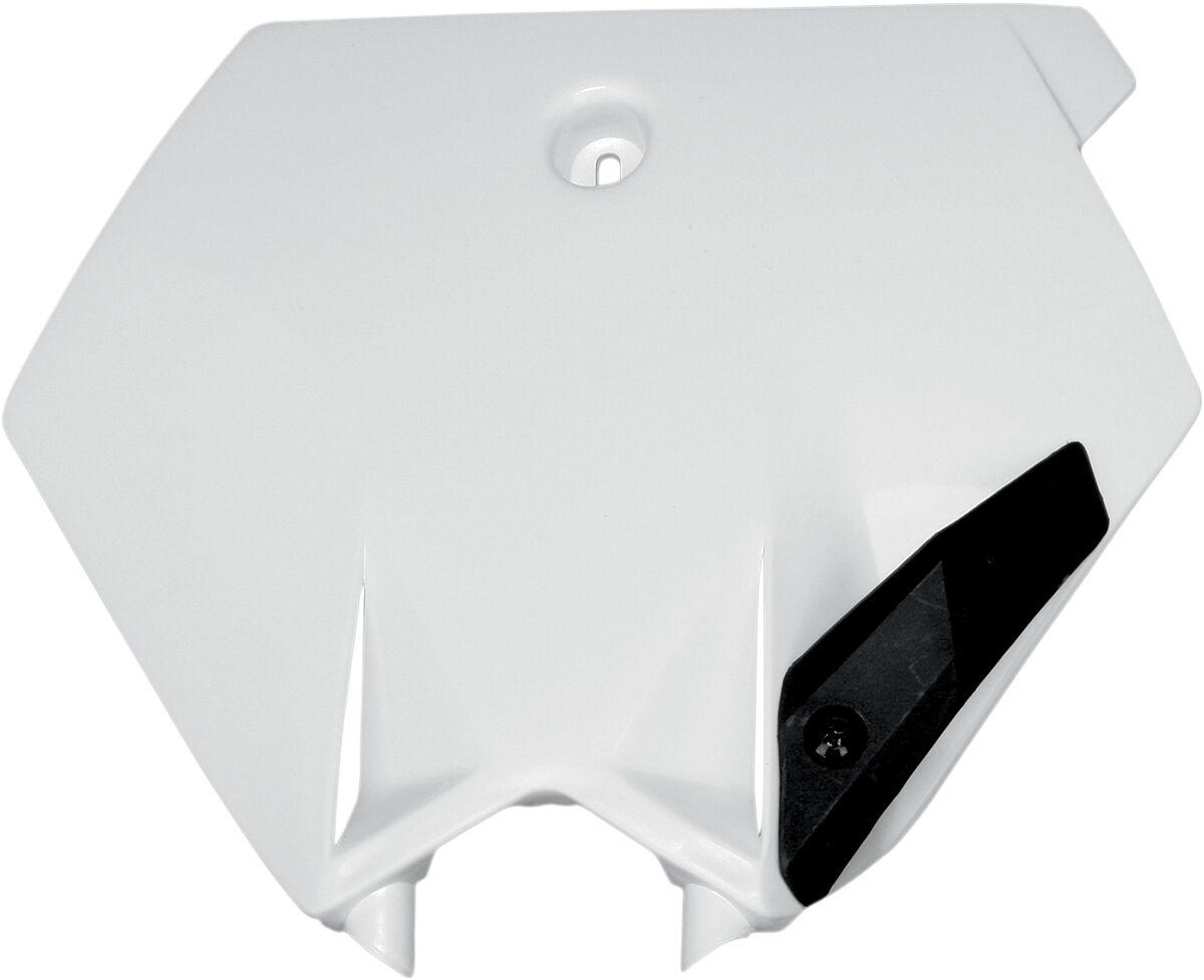 Ufo White Kt03078#047 - Front Number Board For Ktm Sx105 2007-2010
