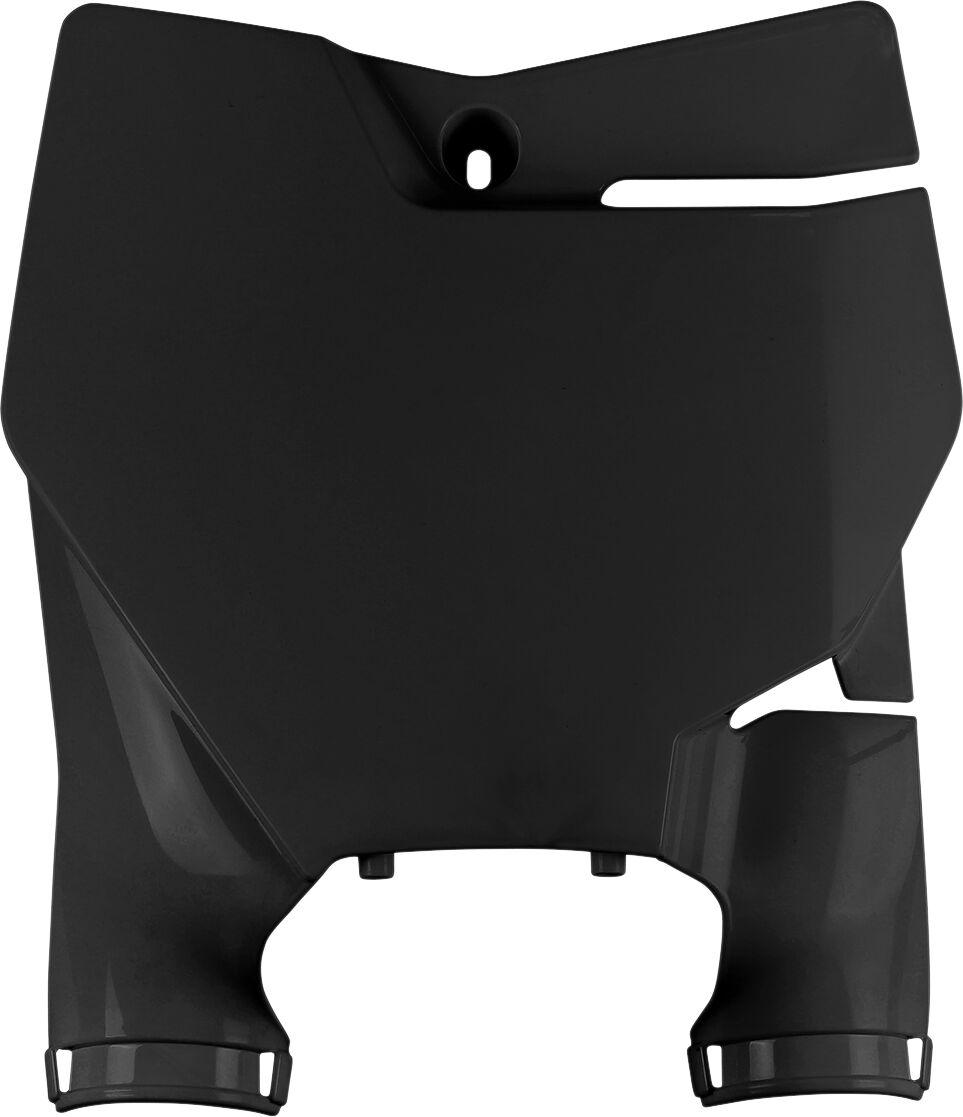 Ufo Black Kt04099#001 - Stadium Front Number Board With Fork Guards For Ktm Sx85 2018-2024