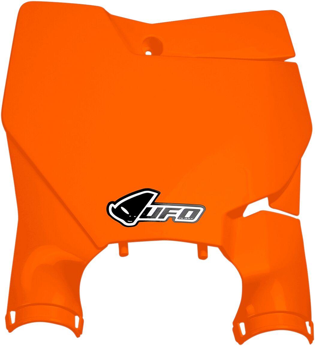 Ufo Oem/Orange Kt04080#127 - Stadium Front Number Board With Fork Guards For Ktm Sx125 2016-2022