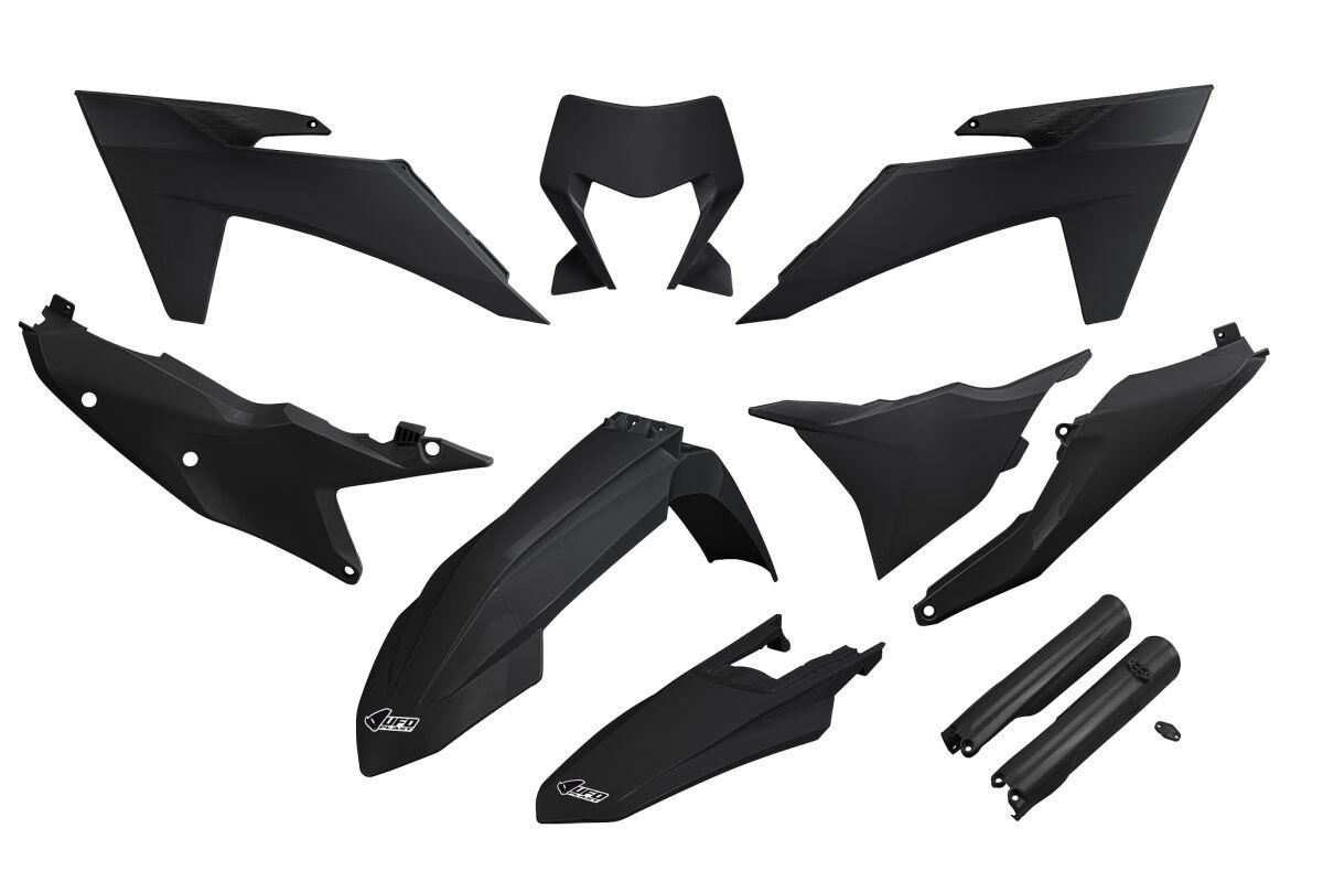 Ufo Black Ktkit530f@001 - Plastics Kit For Ktm Exc150 Tbi 2024-2025