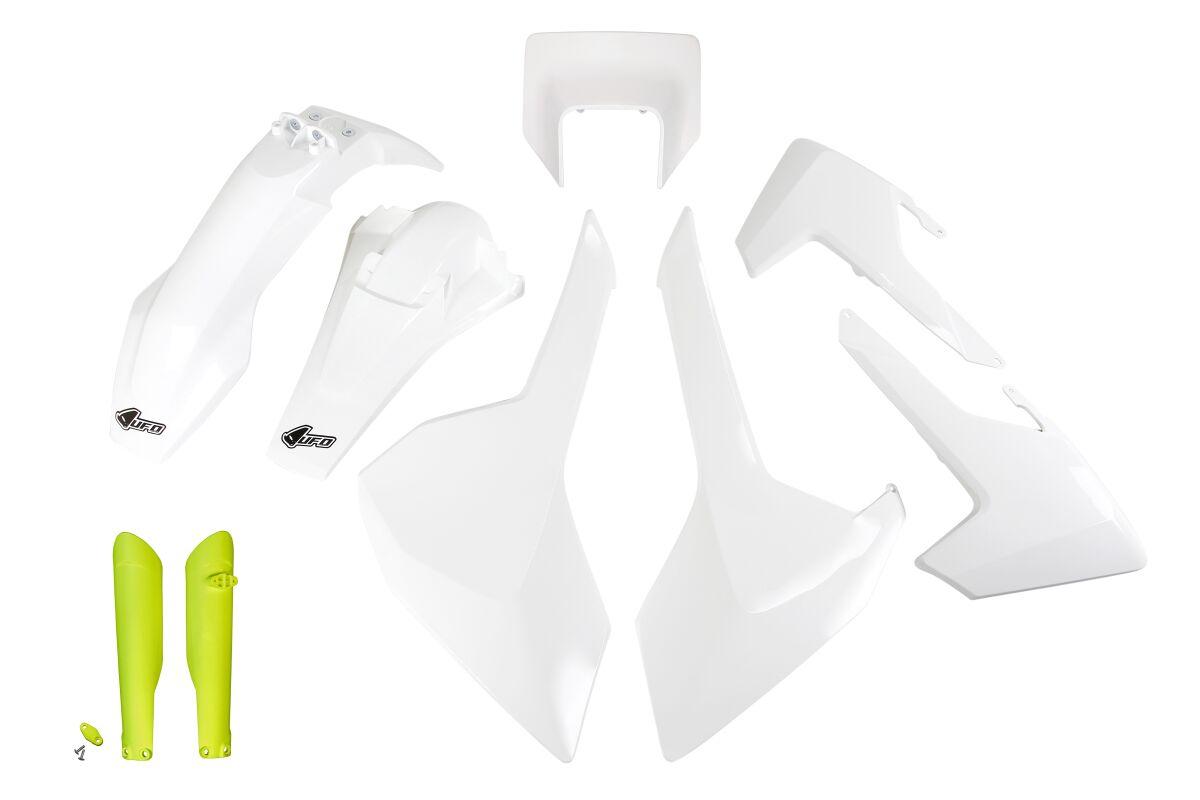 HUKIT621F@999W - UFO Plastics Kit For Husqvarna FE250 2017-2019 - White