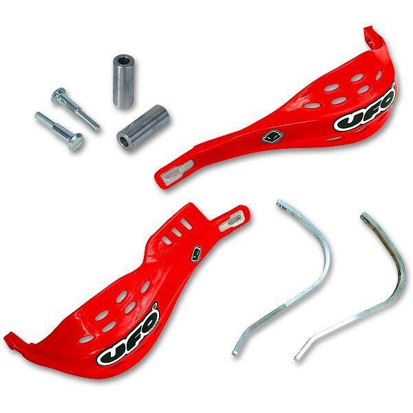 PM01625@070 - UFO Jumpy Supermotard Hand Guards For Pro Taper Handlebars - Red