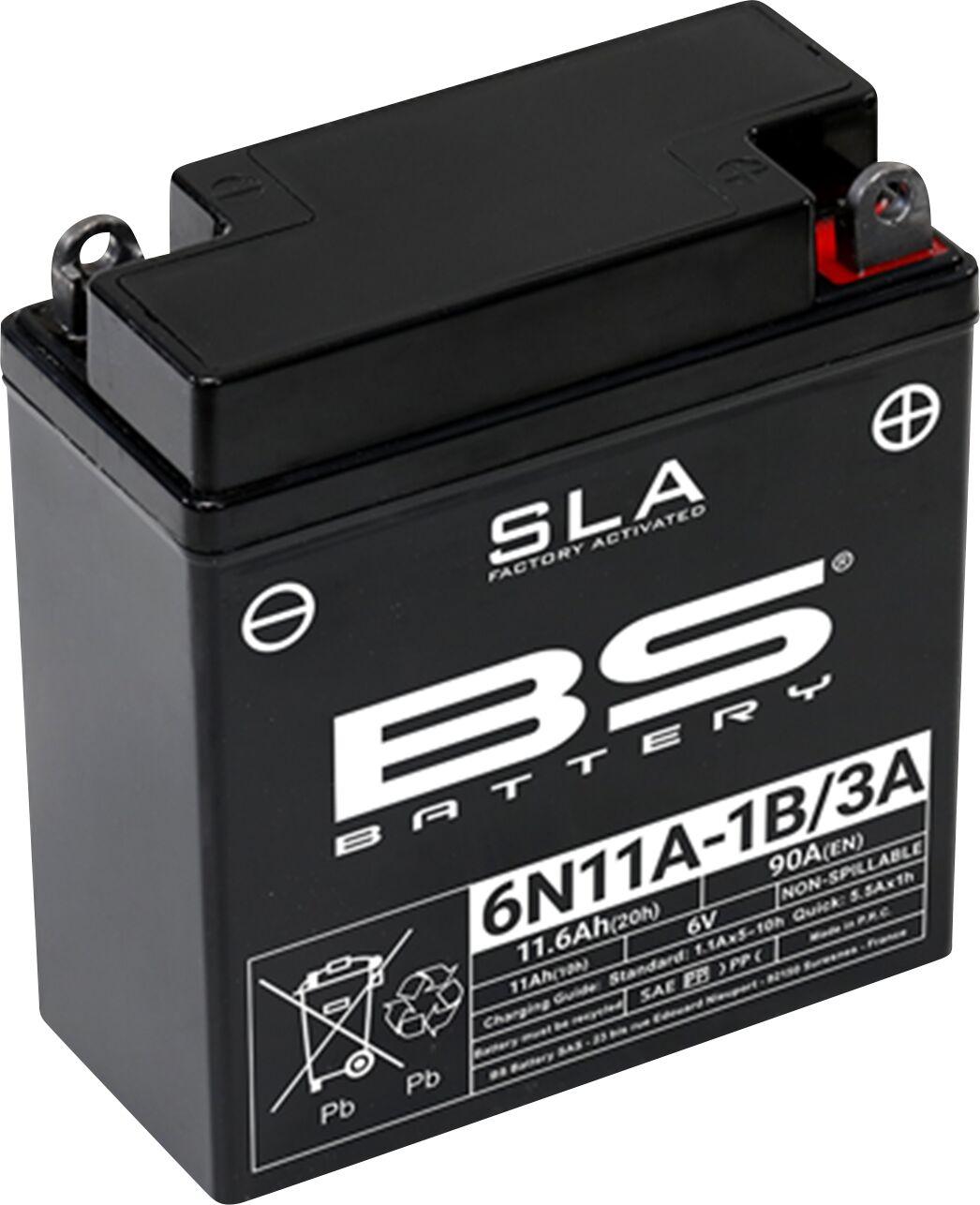 300915 - BS Battery SLA AGM Battery For BMW R 27 1960-1966 - Black