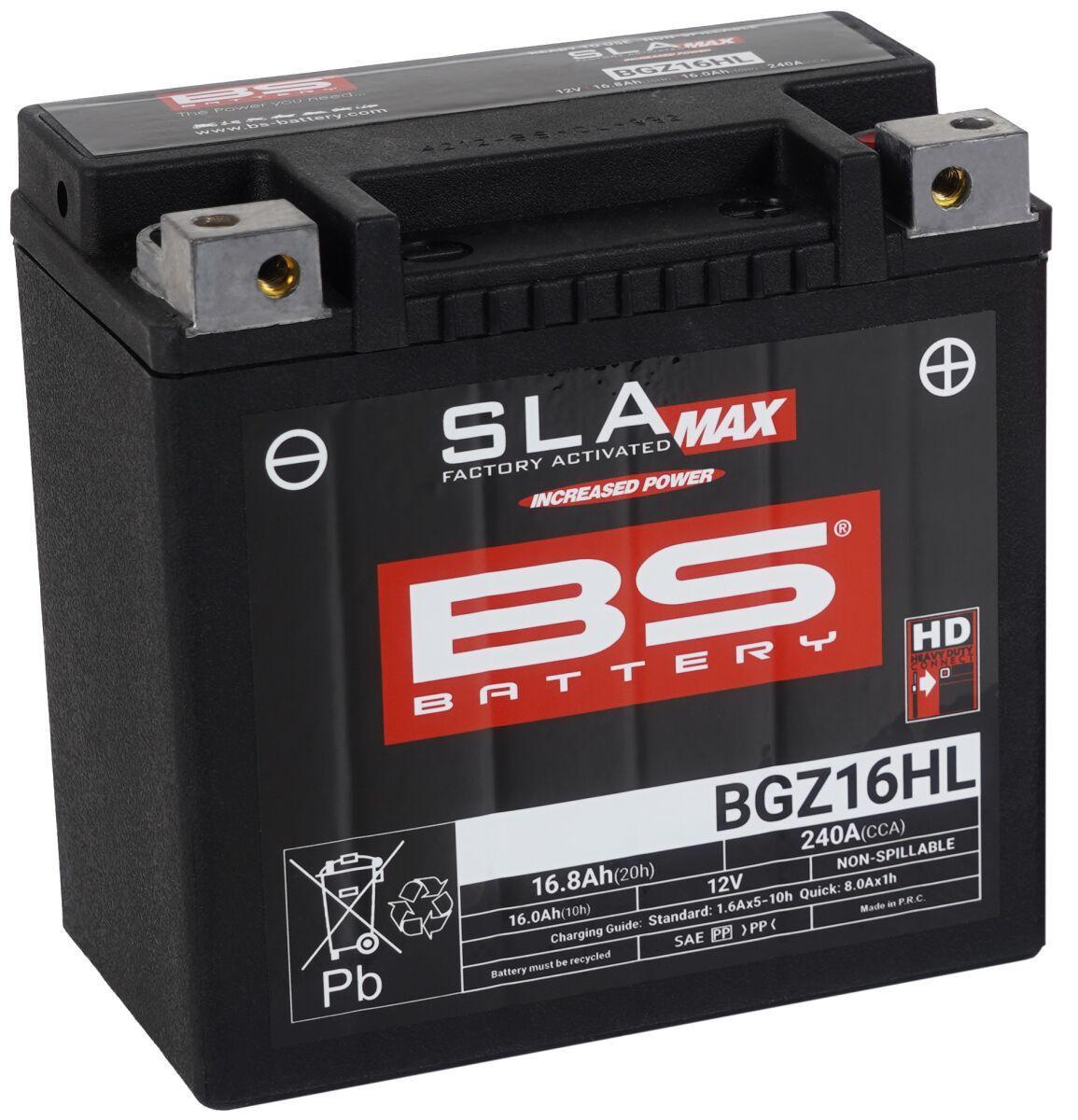 Bs Battery Black 300932 - Sla Max Agm Battery For Buell 1125 Cr 2008-2009