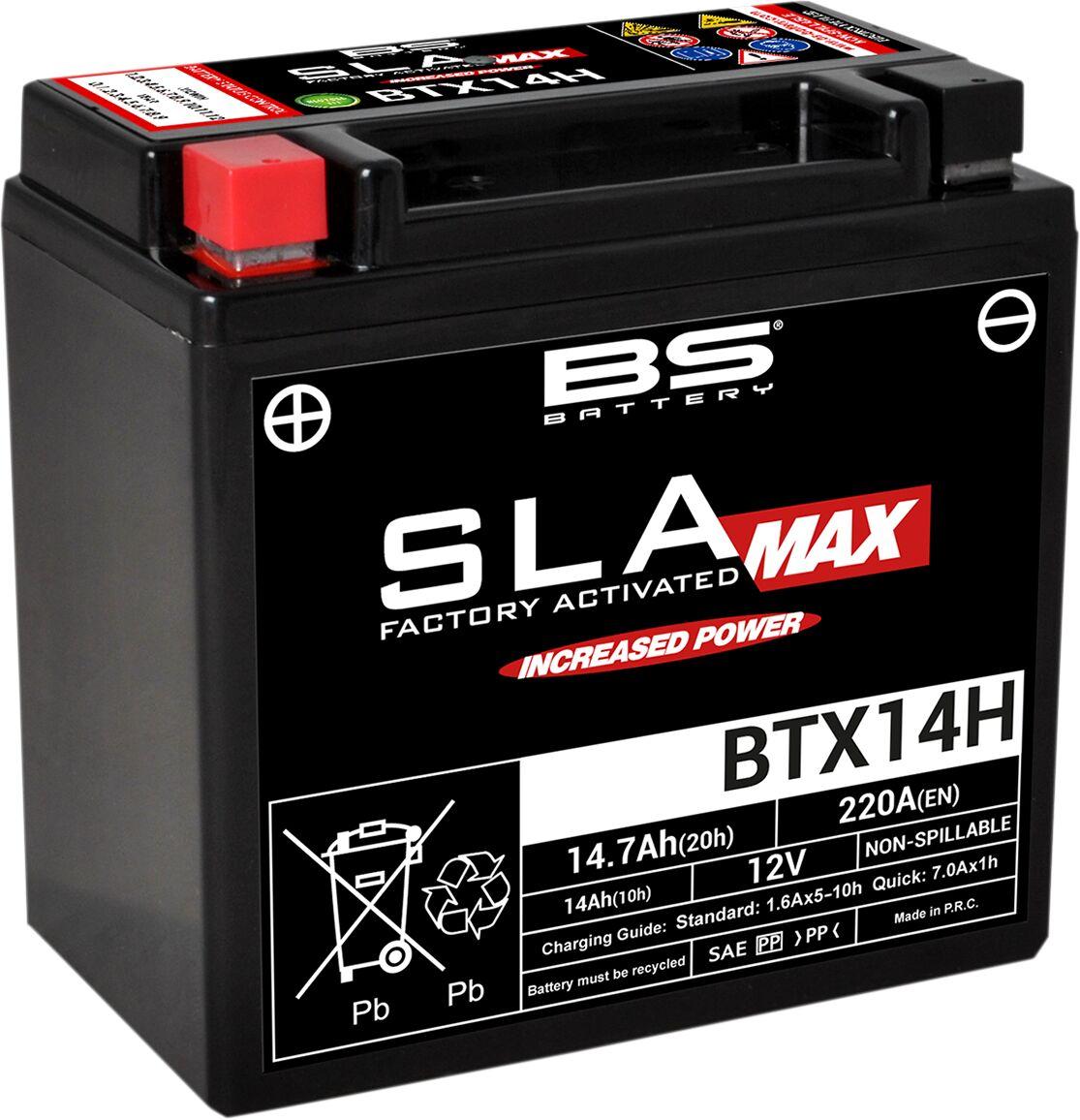 Bs Battery Black 300887 - Sla Max Agm Battery For Ducati 1098 2007