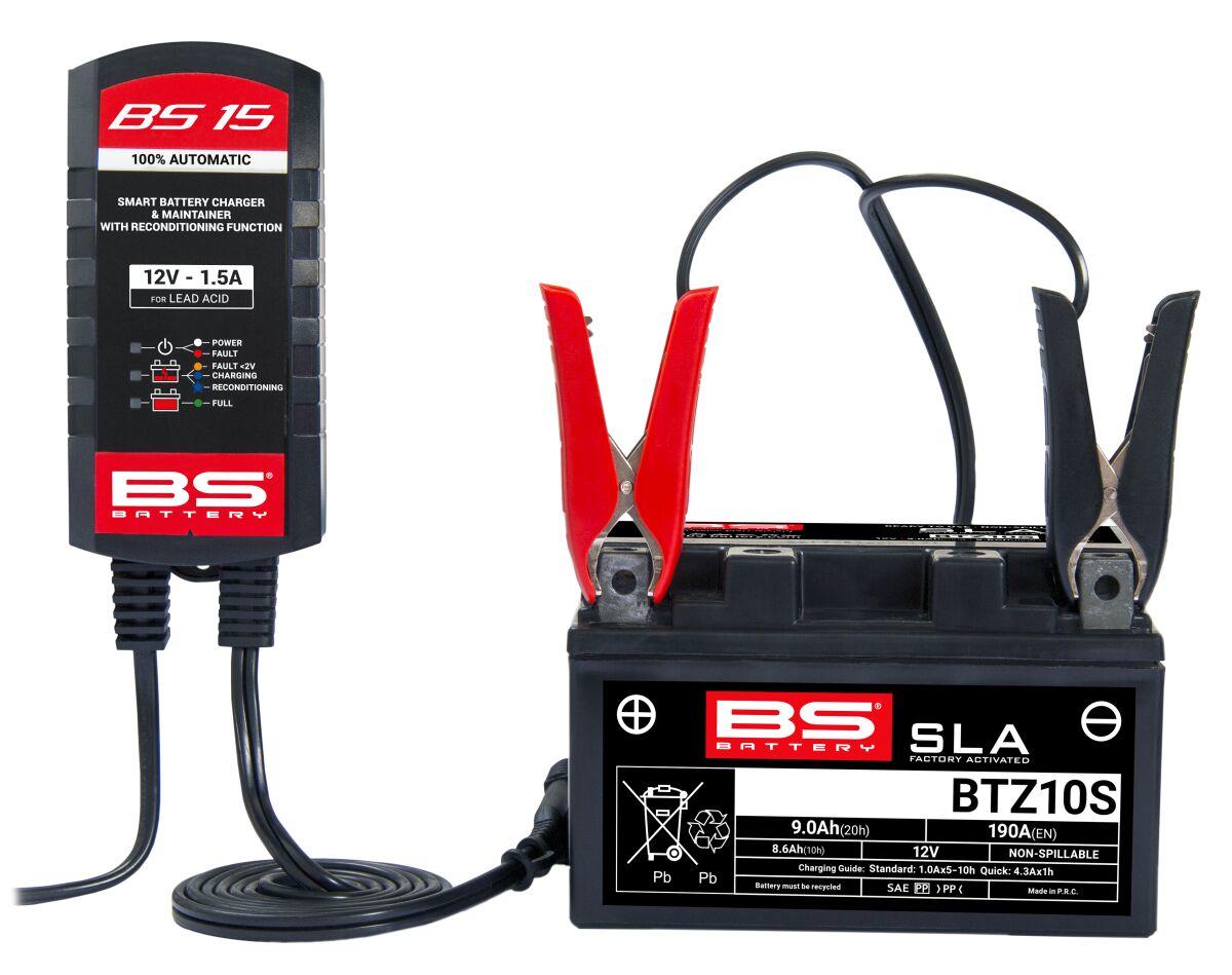 Bs Battery Black 700565 - Smart Battery Charger & Maintainer With Reconditioning Function