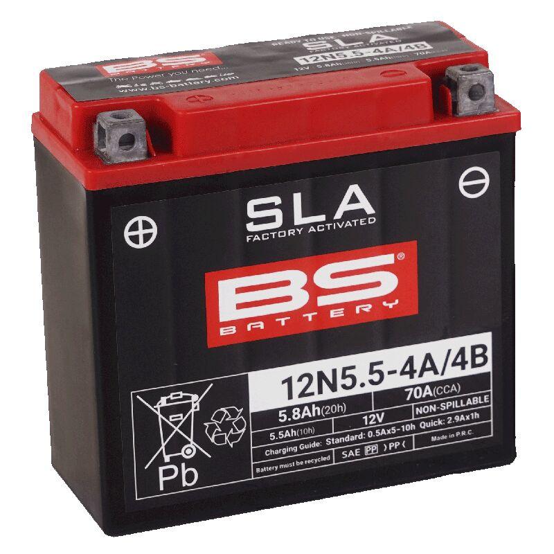 300841 - BS Battery Maintenance-Free Battery For Moto Guzzi 125 TT 1985-1988 - Black