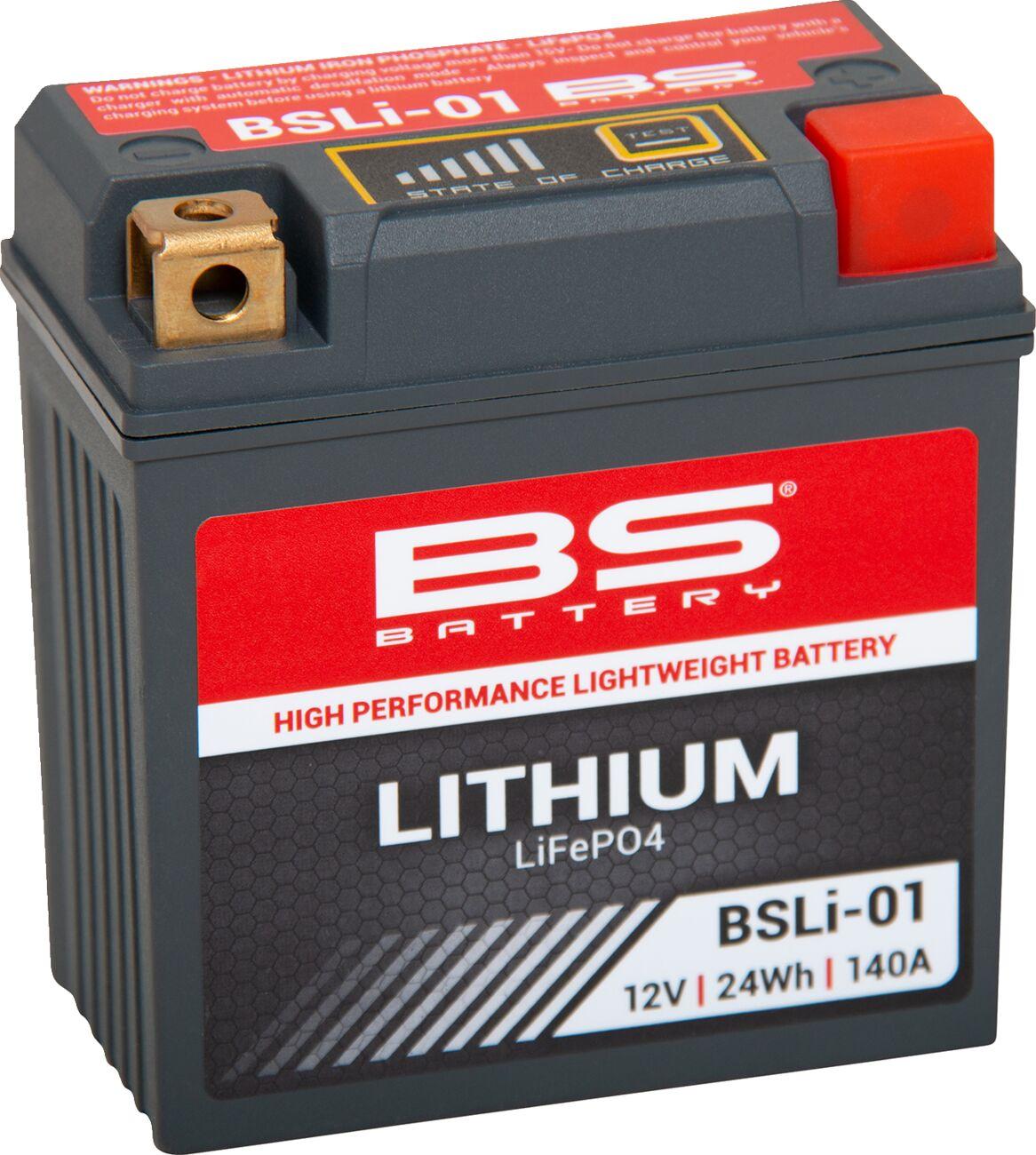 360101 - BS Battery Lithium LiFePO4 Battery For Honda CRF250R 2018-2024 - Black