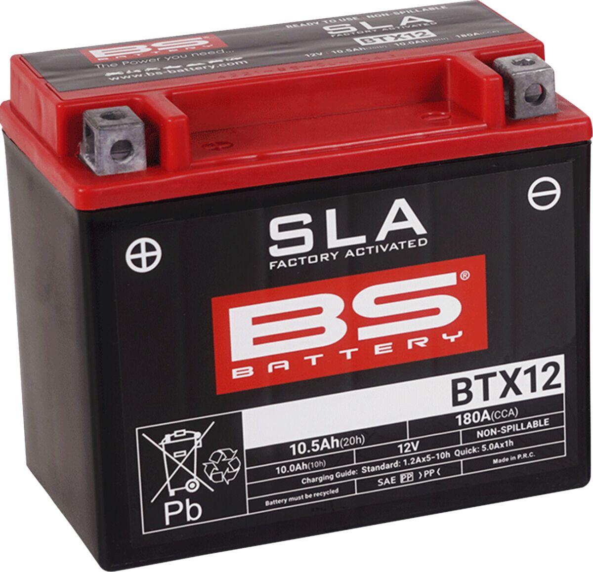 Bs Battery Black 300680 - Sla Agm Battery For Arctic Cat Textron 250 2X4 2006-2007