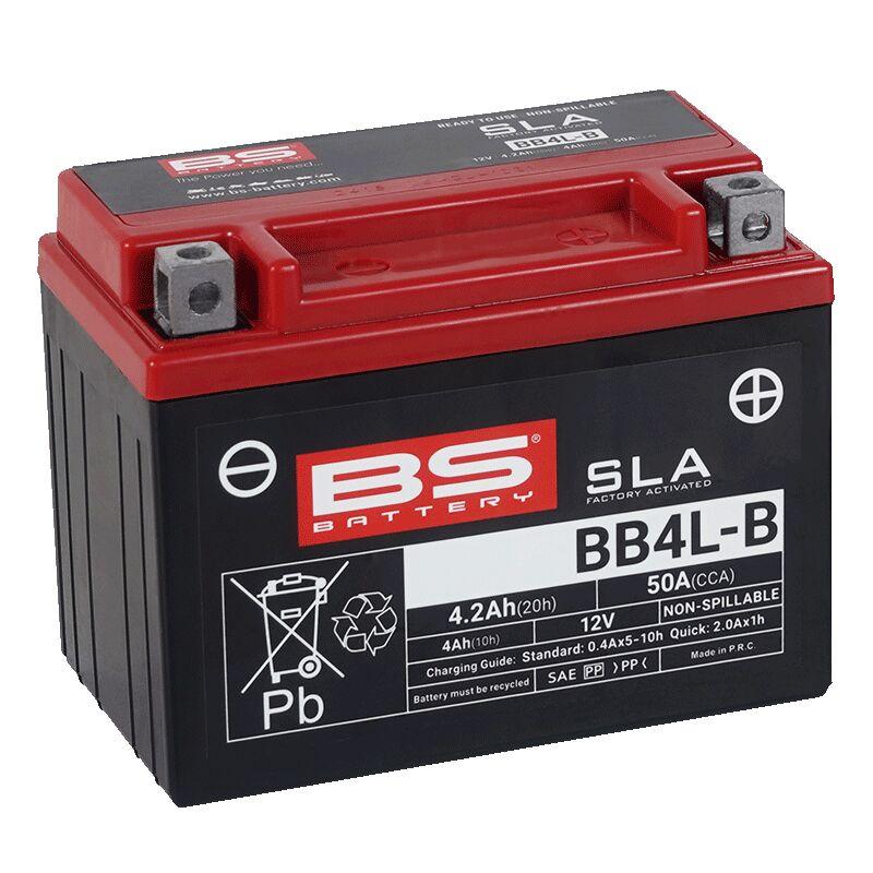 300665 - BS Battery SLA AGM Battery For Benelli 491 50 AC 2001-2006 - Black