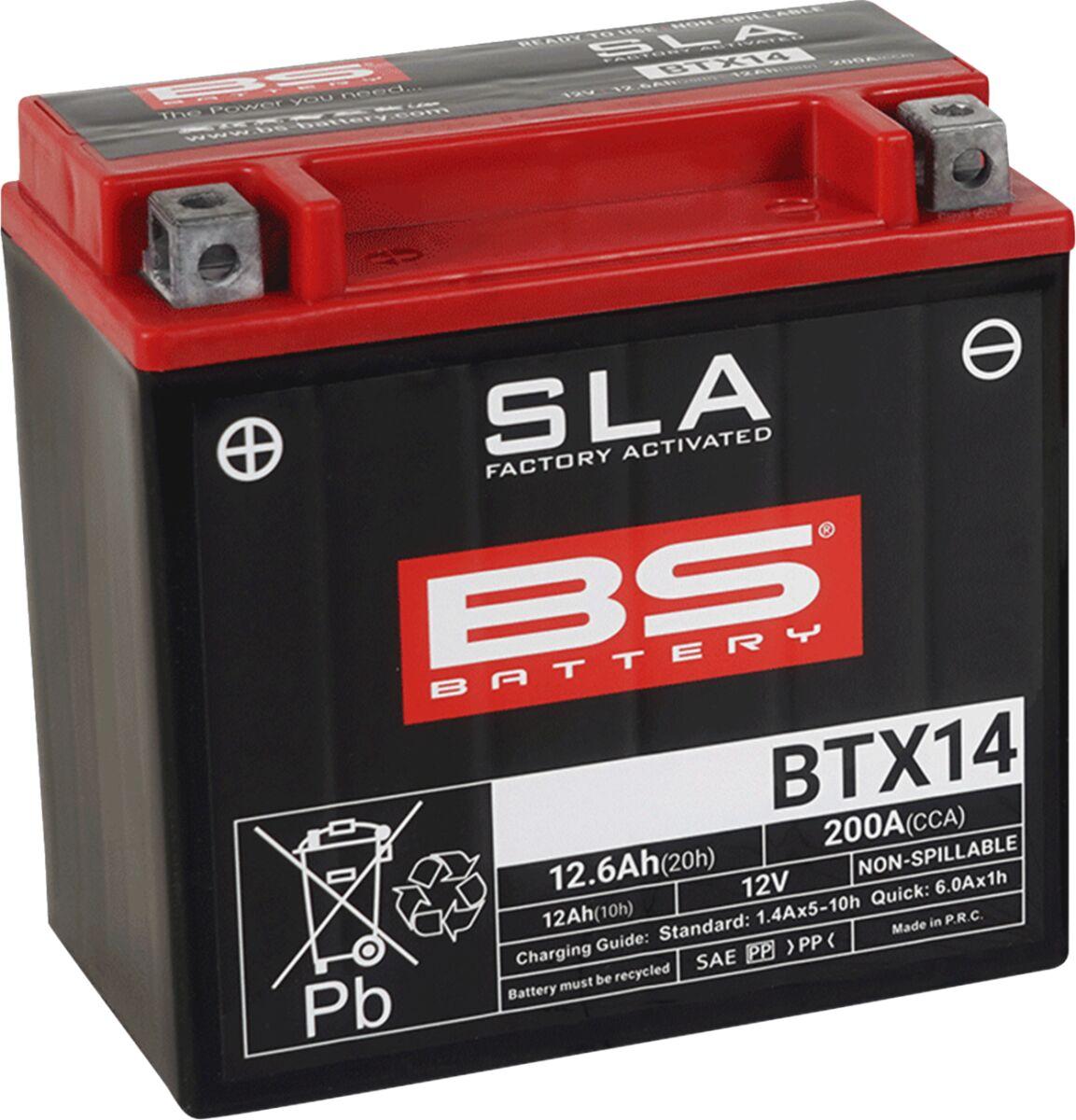 Bs Battery Black 300681 - Sla Agm Battery For Ducati 1098 2007-2008