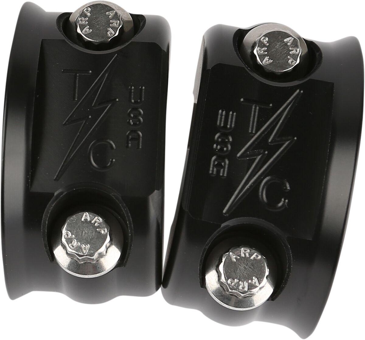 TSC-2703-1 - Thrashin Supply Co Brake/Clutch Perch Clamps For Harley Davidson FLD 1690 2012-2013 - Black