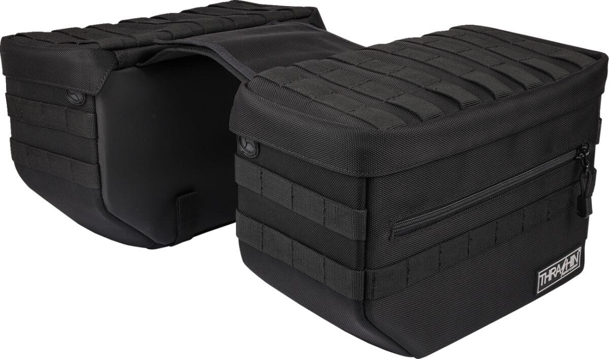 Thrashin Supply Co Black Tsb-0007 - Escape Bags For Harley Davidson Fld 1690 2012 2013