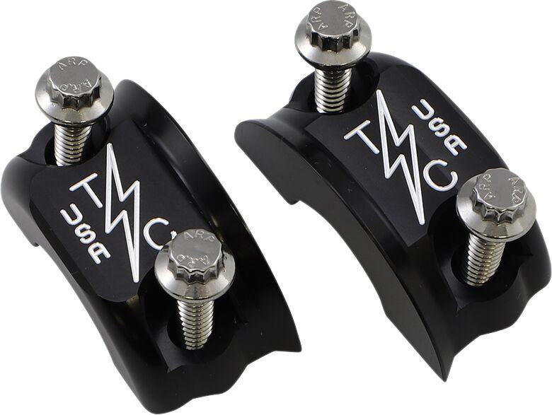 Thrashin Supply Co Black/Chrome Tsc-2703-4 - Brake/Clutch Perch Clamps For Harley Davidson Fld 1690 2012-2013