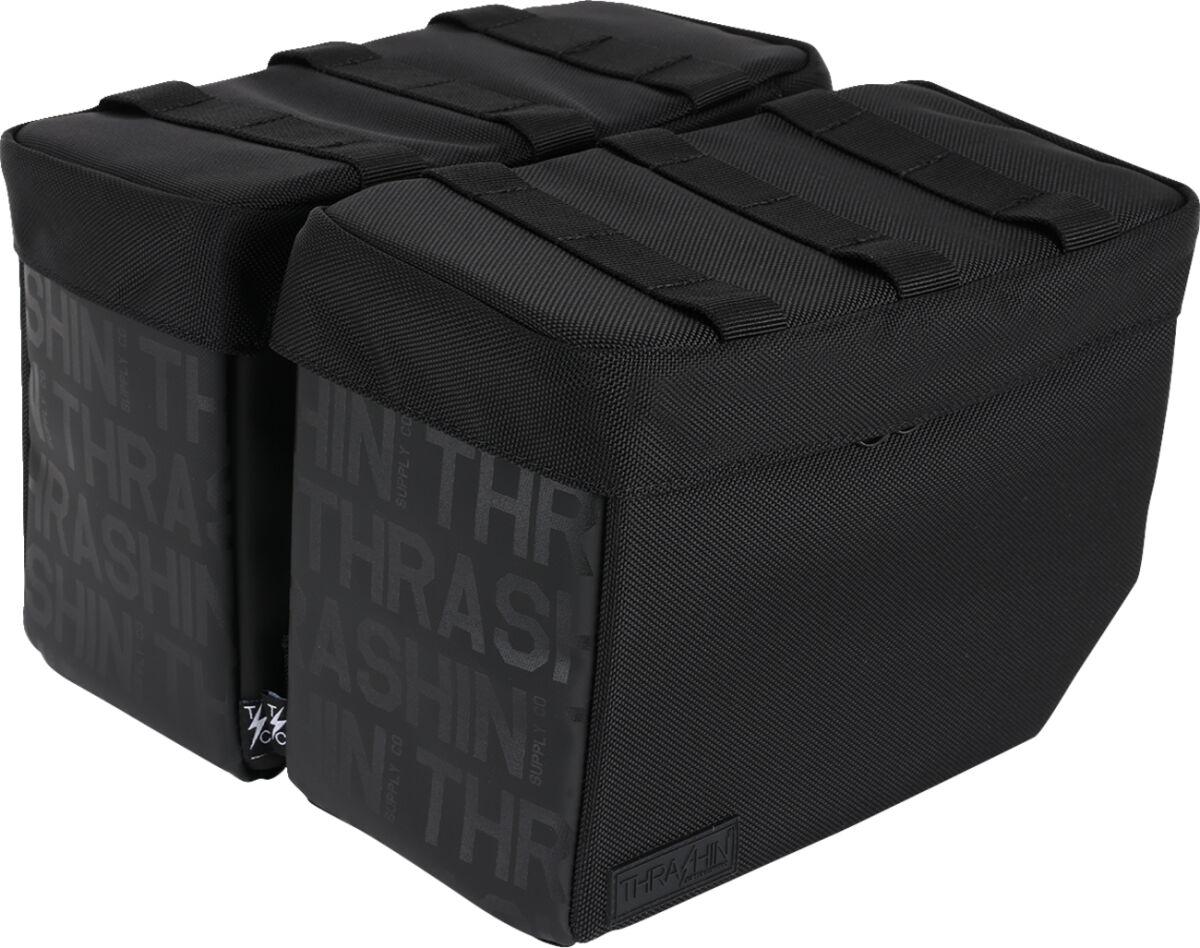 Thrashin Supply Co Black/Orange Tsb-0020 - Essential Base Saddlebags