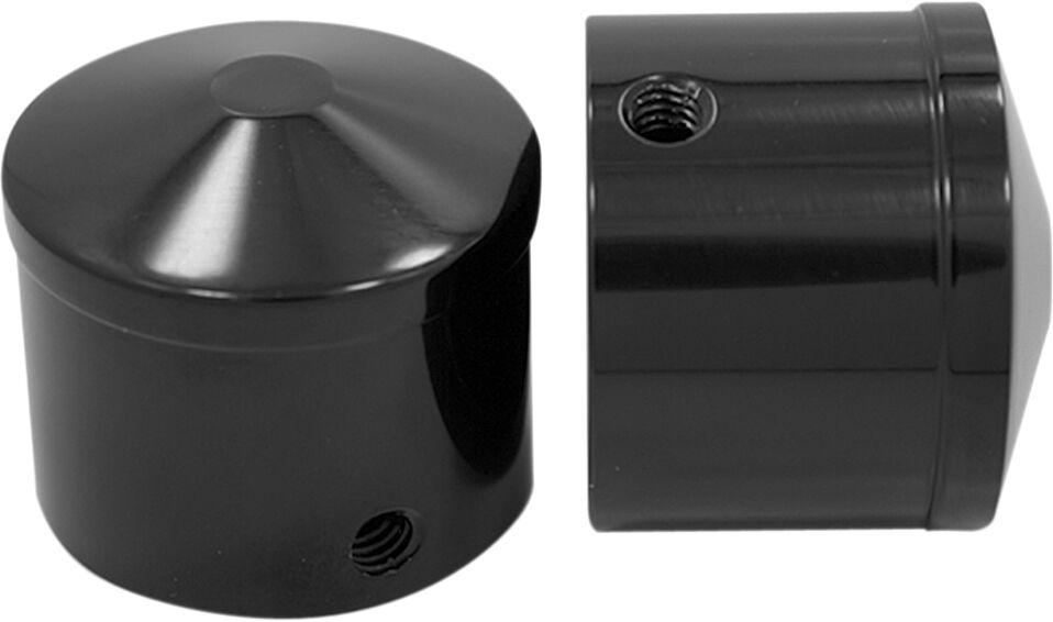 AXL-AIR-ANO - Avon Grips Front Axle Nut Covers For Harley Davidson FLDE 1750 2018-2019 Front - Black