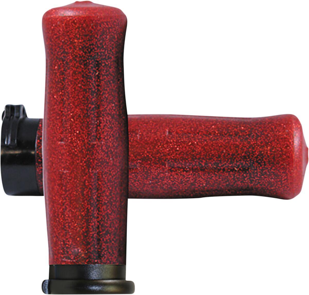 OLD-69-S-RED - Avon Grips Old School Rubber Grips For Harley Davidson FLD 1690 2012-2013 - Red/Sparkle