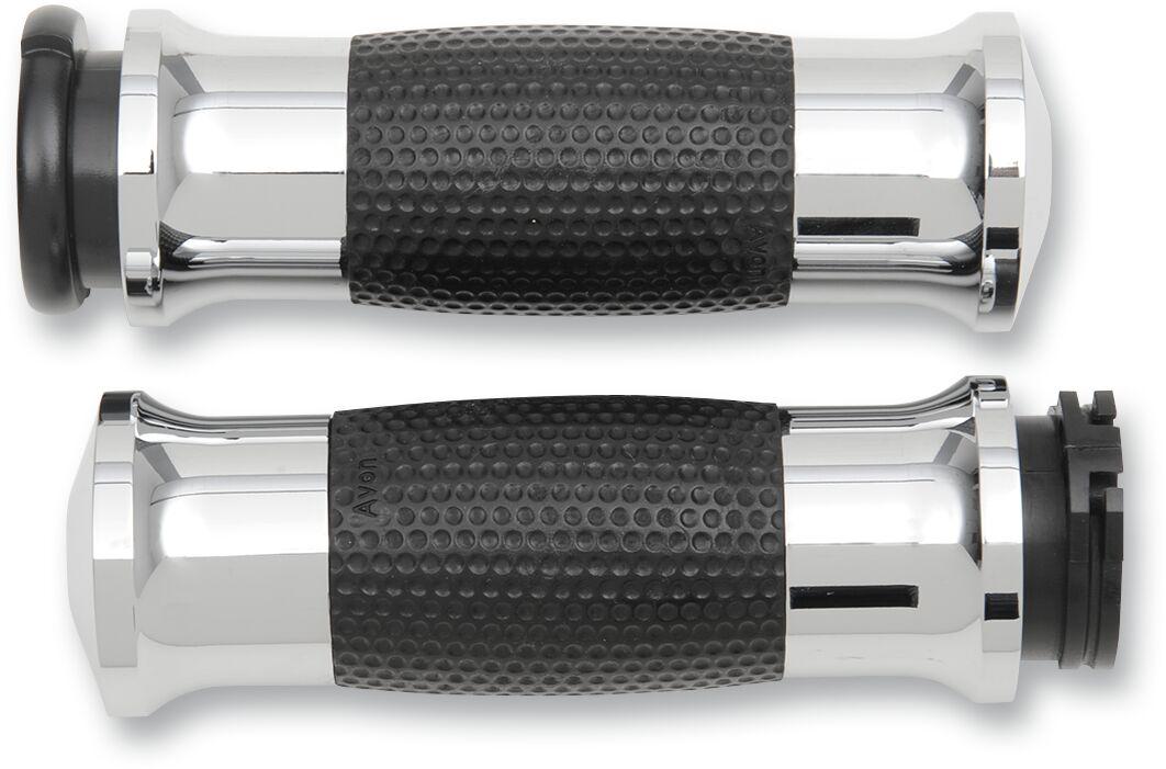 GEL-70-CH - Avon Grips Air GEL Grips For Harley Davidson FLD 1690 2012-2013 - Black/Chrome