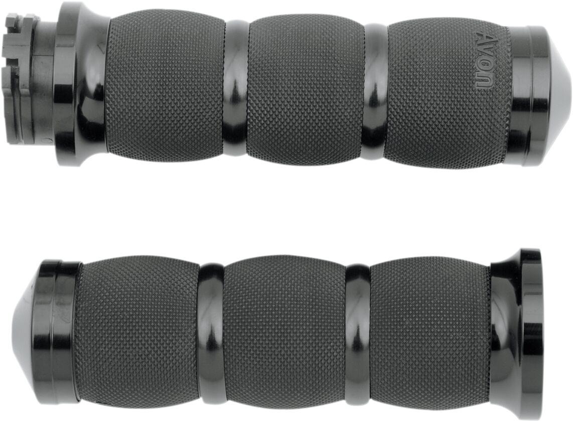 AIR-90-ANO - Avon Grips 3-Ring Air Cushioned Grips For Harley Davidson FLD 1690 2012-2013 - Black