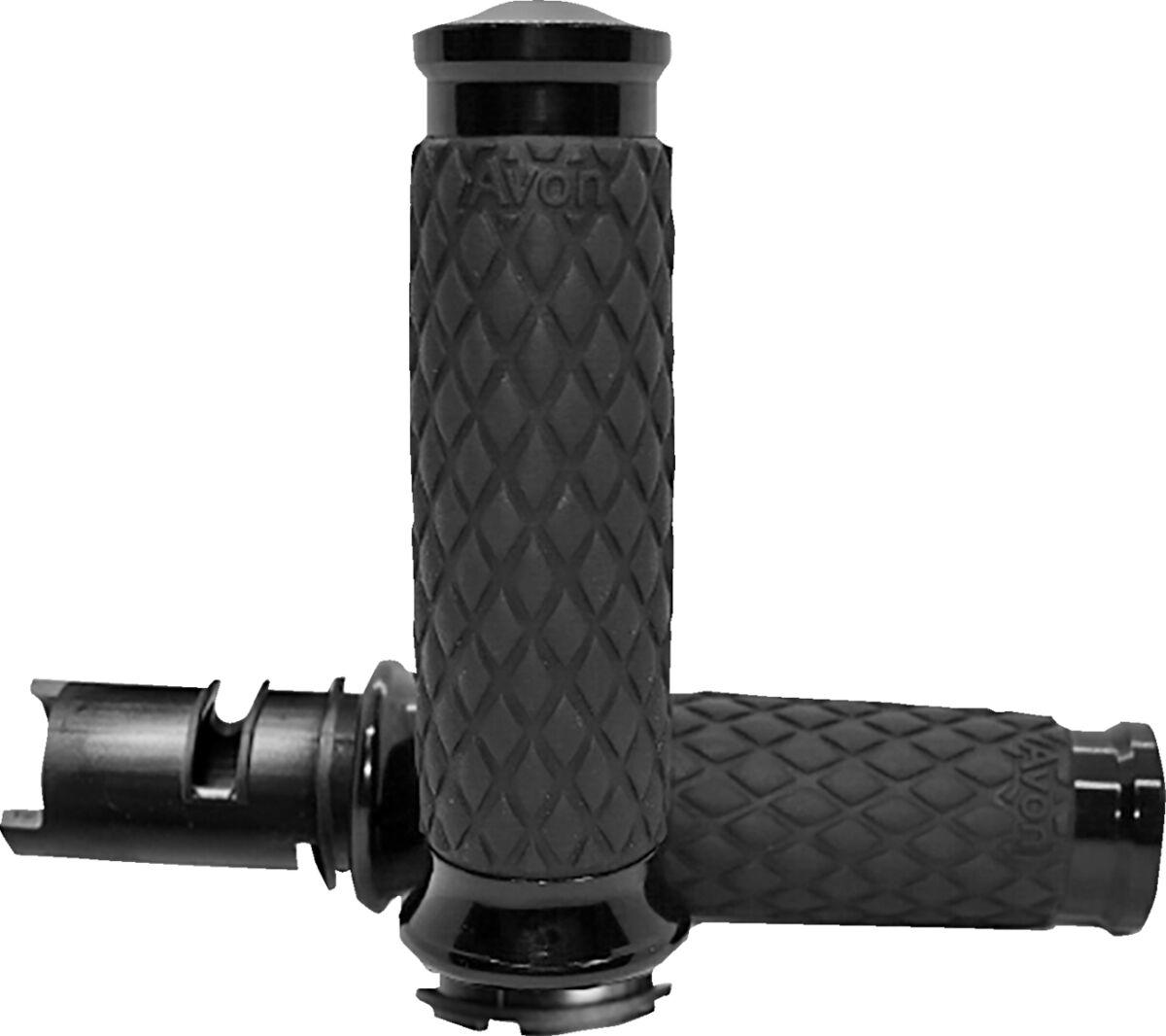 DIA-65-ANO-F24 - Avon Grips Contour Grips For Harley Davidson FLDE 1750 2018-2020 Diamond - Black