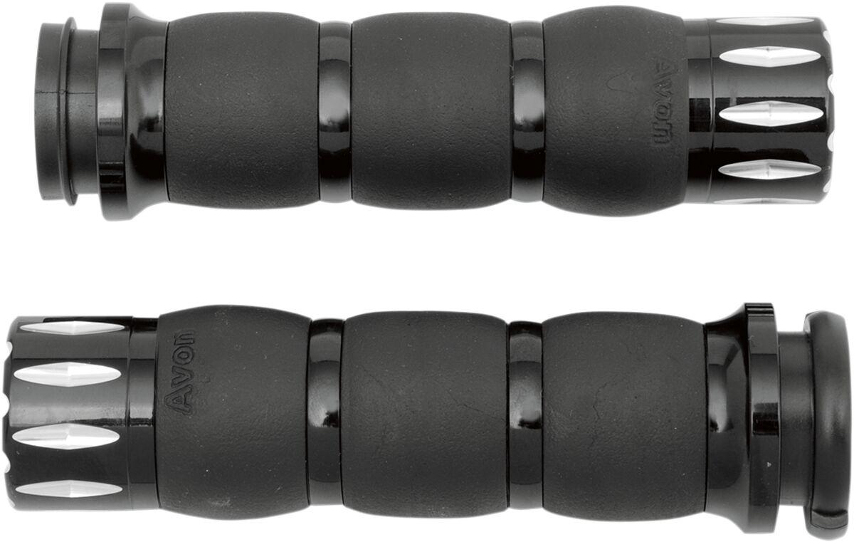 AIR-96-AN-FL-RI - Avon Grips Rival Velvet Air Grips For Harley Davidson FLDE 1750 2018-2020 - Black