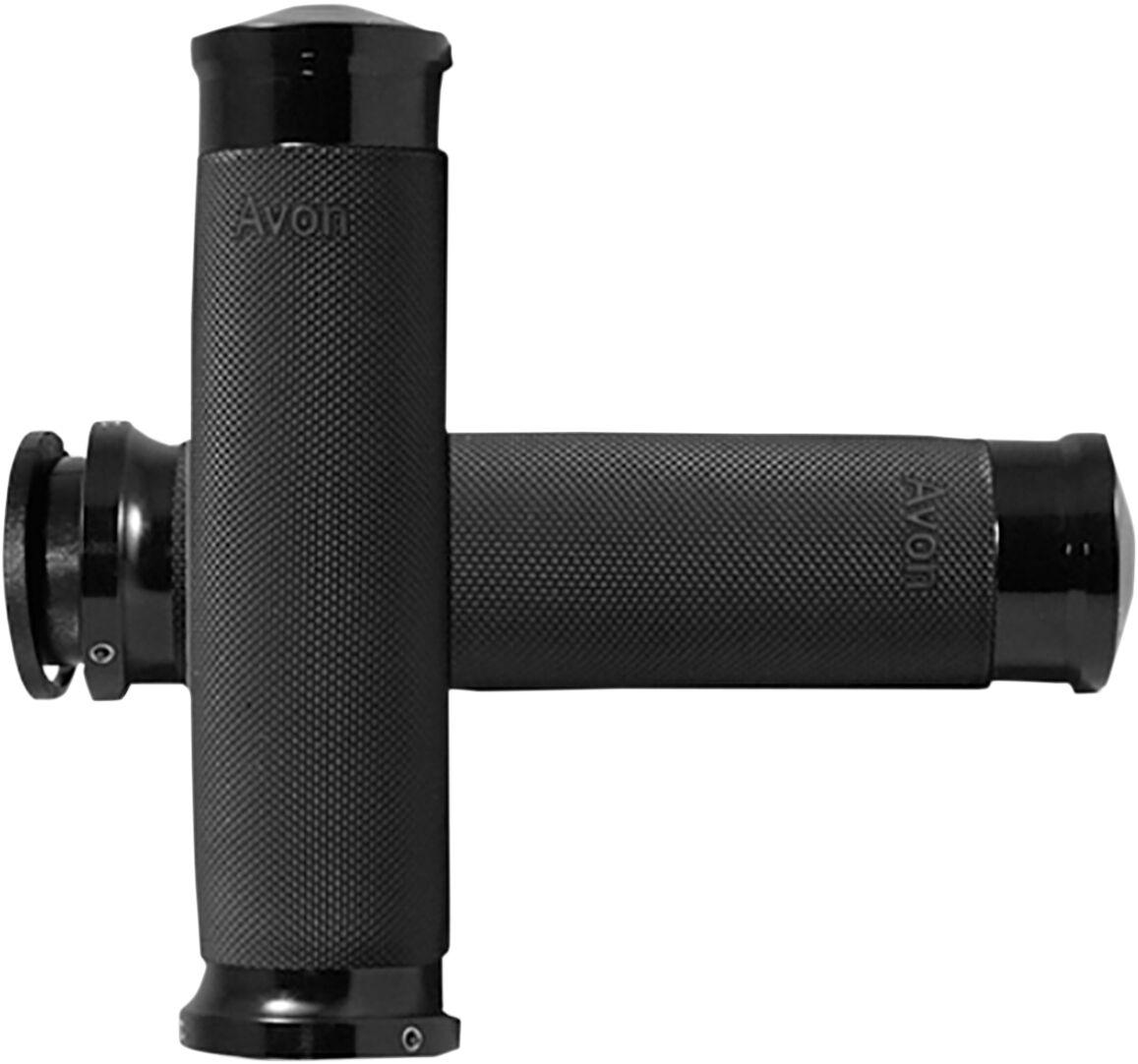 IN-TO-CC-86-AN - Avon Grips Custom Contour Grips For Indian Chief 111 2018-2020 Closed End Diamond - Black