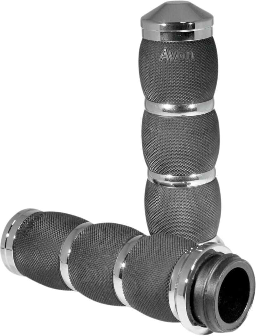 AIR-91-FLY - Avon Grips 3-Ring Air Cushioned Grips For Harley Davidson FLDE 1750 2020 - Black/Chrome