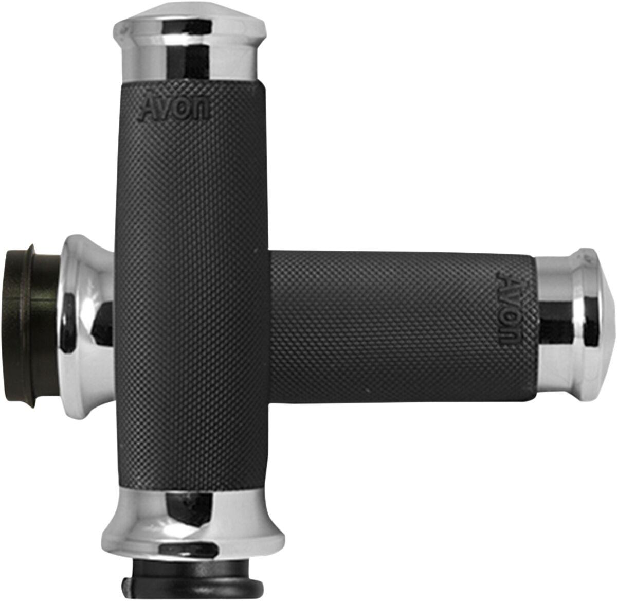 CC-85-CH-FLY - Avon Grips Custom Contour Grips For Harley Davidson FLDE 1750 2018-2020 - Black/Chrome