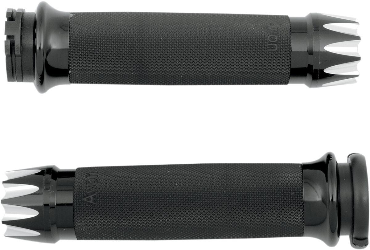 CC-86-ANO-EX - Avon Grips Excalibur Custom Grips For Harley Davidson FLD 1690 2012-2013 - Black