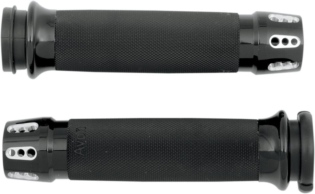 CC-86-AN-FL-GAT - Avon Grips Gatlin Custom Grips For Harley Davidson FLDE 1750 2018-2020 - Black