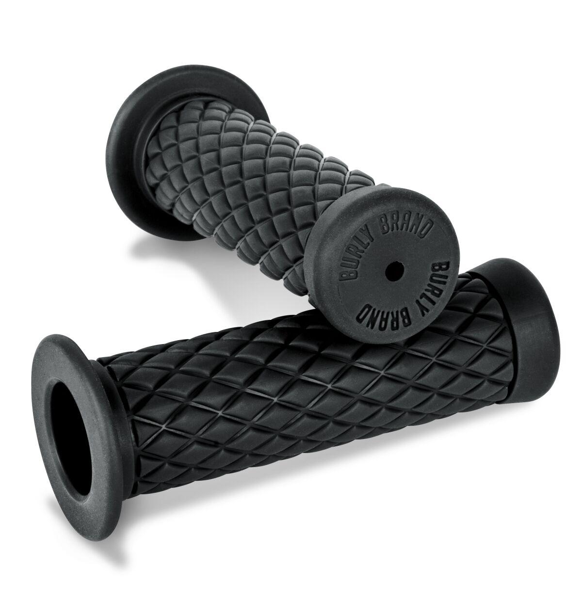 B16-1005 - Burly 1" Custom Bike Diamondback Grips - Black