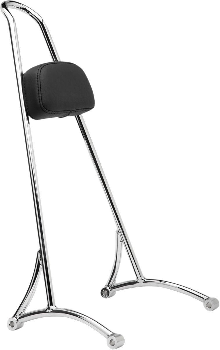 B13-1501C - Burly 20" Tall Sissy Bar For Harley Davidson XL 1200 C 2004-2020 - Chrome