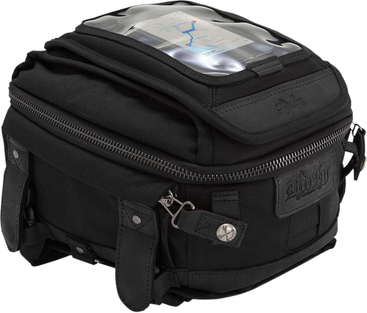 B15-1010B - Burly Voyager Magnetic Universal Motorcycle Tank Bag - Black