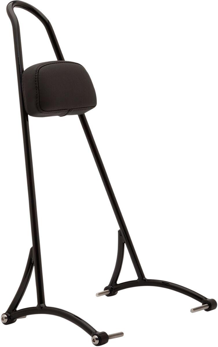 B13-1501B - Burly 20" Tall Sissy Bar For Harley Davidson XL 1200 C 2004-2020 - Black