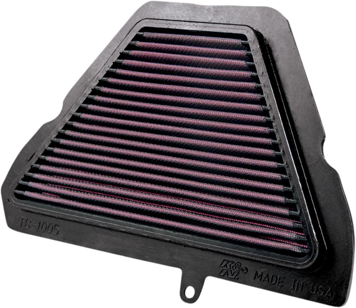 TB-1005 - K&N High Flow Air Filter For Triumph Speed Triple 1050 2005-2010 - Black/Red